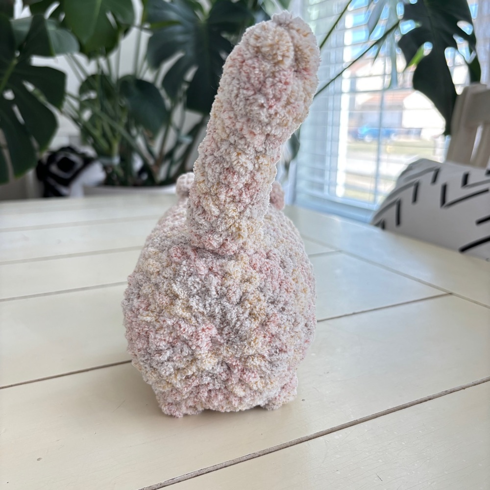 Crochet Cat Plush Yellow Tabby Handmade Amigurumi Unique Cute Loaf Cat - Picture 4 of 7